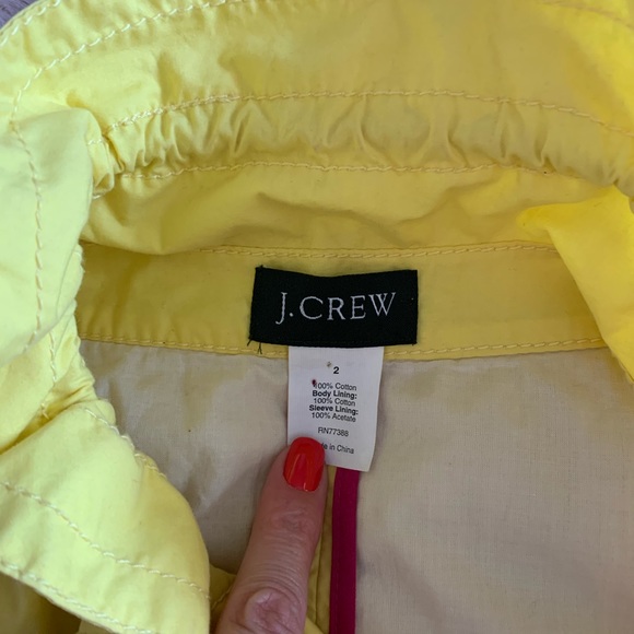 J. Crew Ruffle Neck Yellow Jacket size 2 - Picture 2 of 6